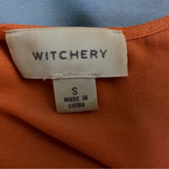 Witchery Dress Long Maxi Sleeveless Sunny Orange Summer Dress Sz S Flowy Resort - Picture 3 of 6